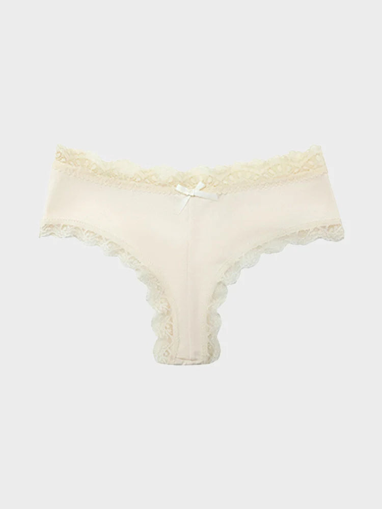 Lot de 5 strings en dentelle – Culottes sexy taille mi-haute