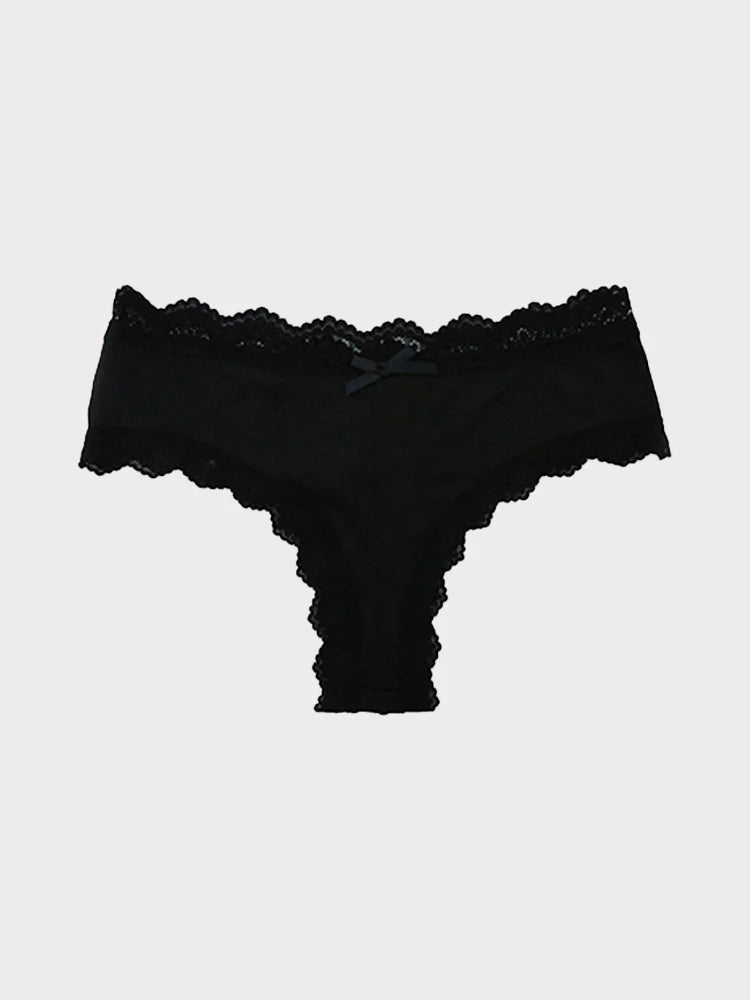 Lot de 5 strings en dentelle – Culottes sexy taille mi-haute