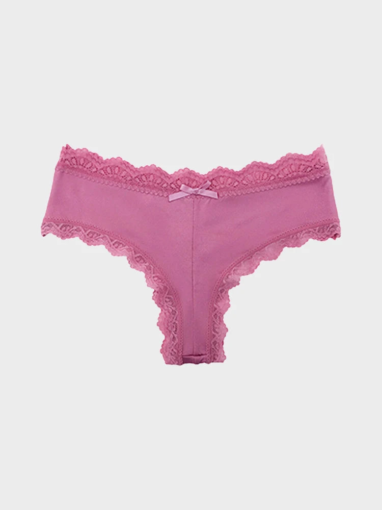 Lot de 5 strings en dentelle – Culottes sexy taille mi-haute