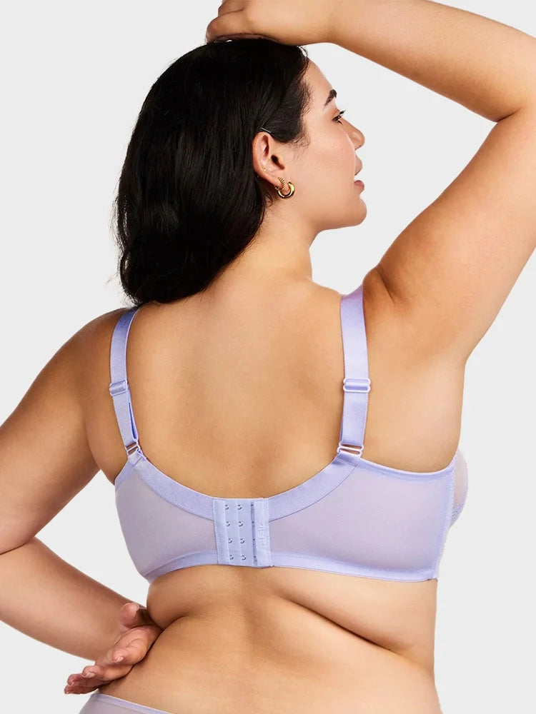 Soutien-gorge à armatures en dentelle festonnée pour poitrine généreuse