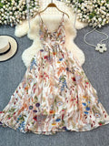 Robe d'été caraco fleurie bohème, coupe trapèze