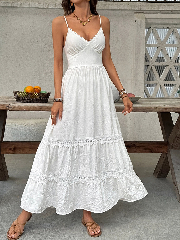 Robe longue bohème blanche