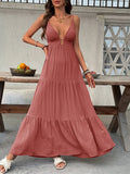 Robe longue bohème col V