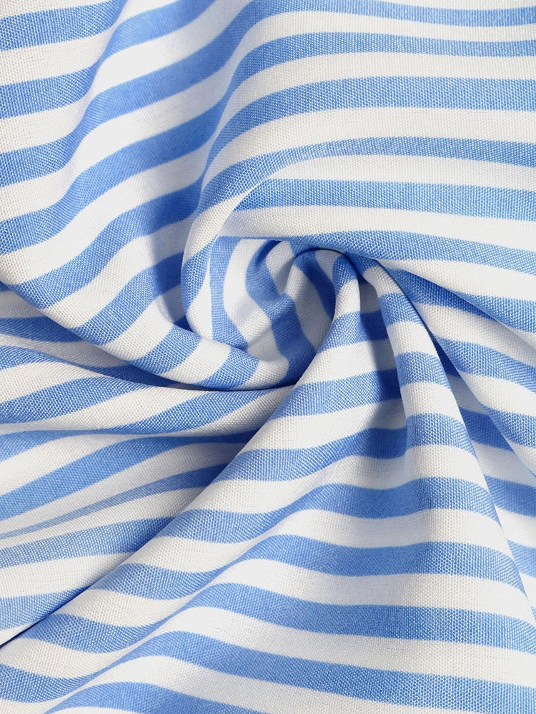 Robe longue rayée à bretelles fines, sans manches