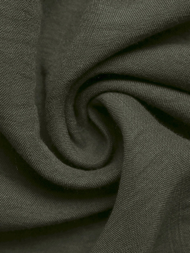 Robe chemise sans manches ceinturée