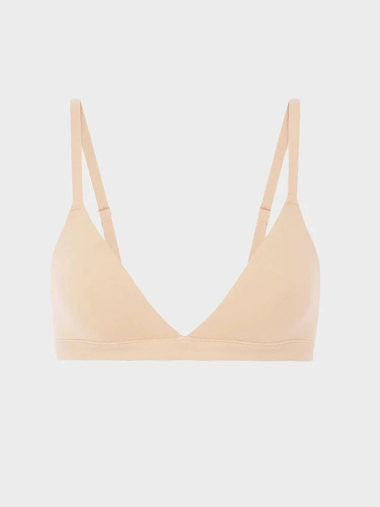 Brassière triangle sans armatures – décolleté plongeant, non doublée et sans coutures
