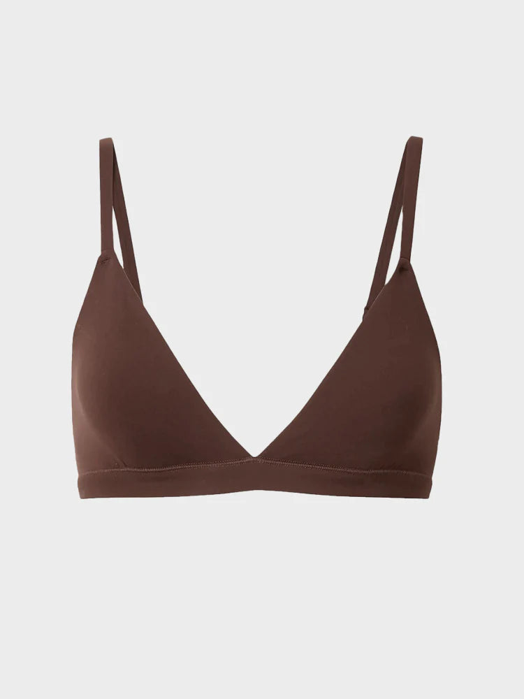 Brassière triangle sans armatures – décolleté plongeant, non doublée et sans coutures