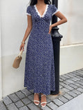 Robe longue fleurie d'inspiration vintage