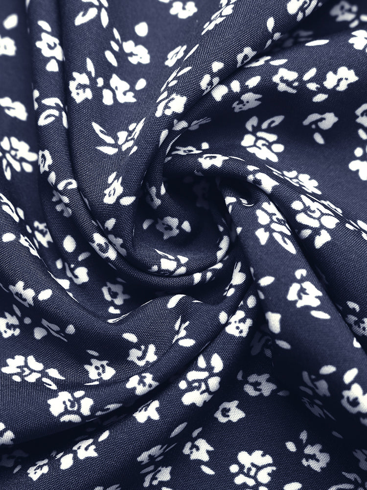 Robe longue fleurie d'inspiration vintage