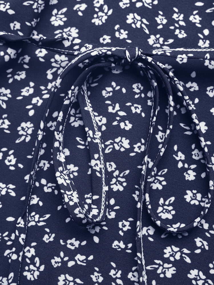 Robe longue fleurie d'inspiration vintage