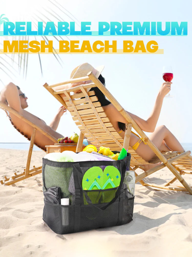 Sac de plage en filet – Grand cabas de plage
