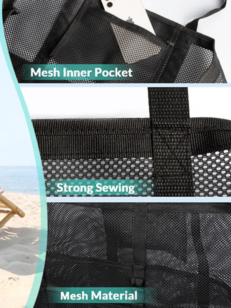 Sac de plage en filet – Grand cabas de plage