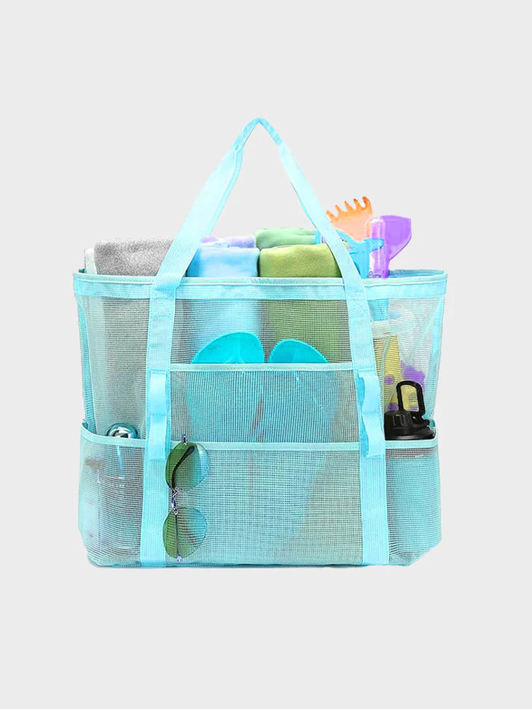 Sac de plage en filet – Grand cabas de plage