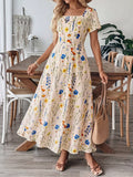 Robe midi femme à encolure carrée
