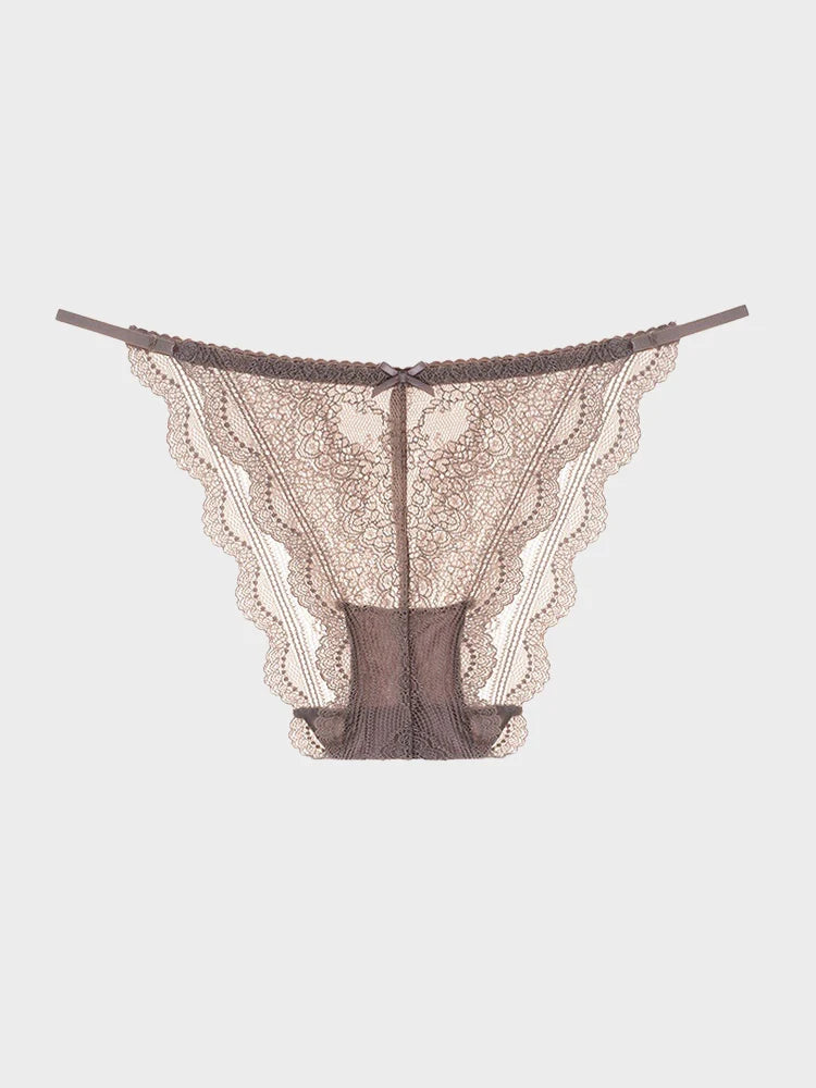 Culotte bikini femme en dentelle extensible