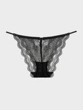 Culotte bikini femme en dentelle extensible