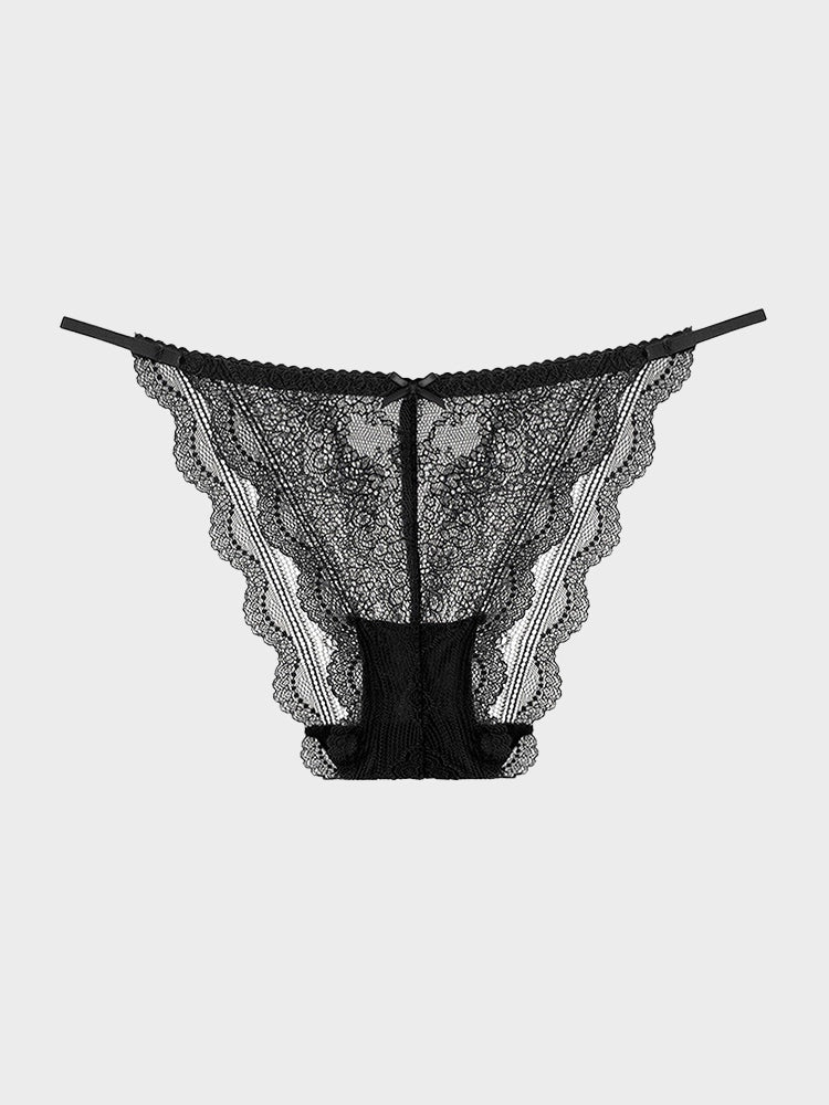 Culotte bikini femme en dentelle extensible