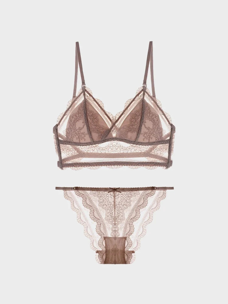 Ensemble brassière femme en dentelle sexy sans armatures