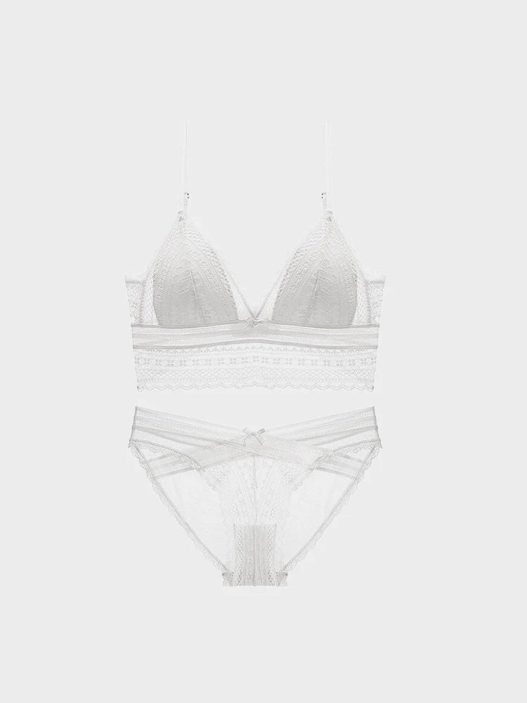 Ensemble brassière femme en dentelle sans armatures