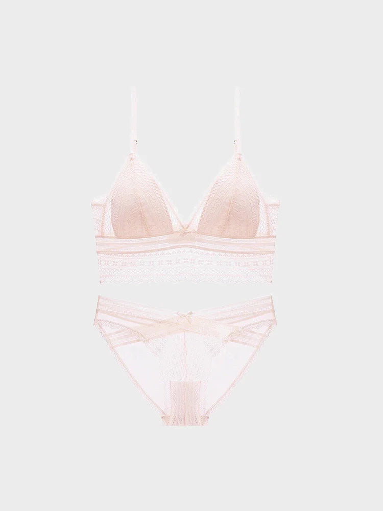 Ensemble brassière femme en dentelle sans armatures