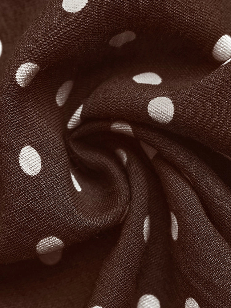 Robe courte à pois dos nu