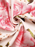 Robe midi fleurie à encolure dos-nu - Maison Flavigny