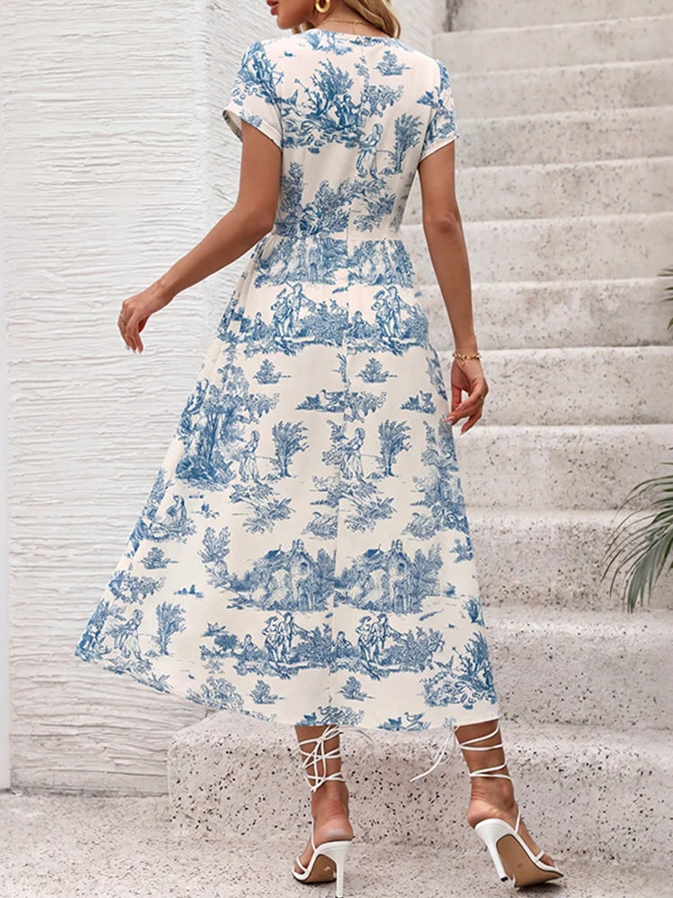Robe vintage col V