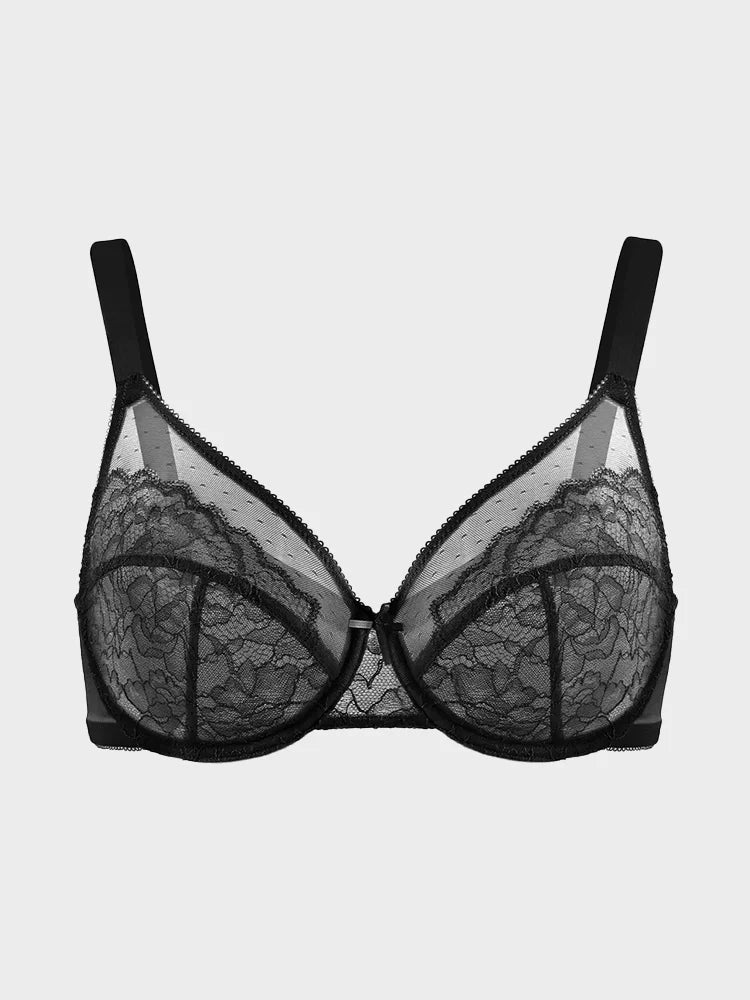 Soutien-gorge minimiseur en dentelle couvrant – maintien, galbe et effet lissant