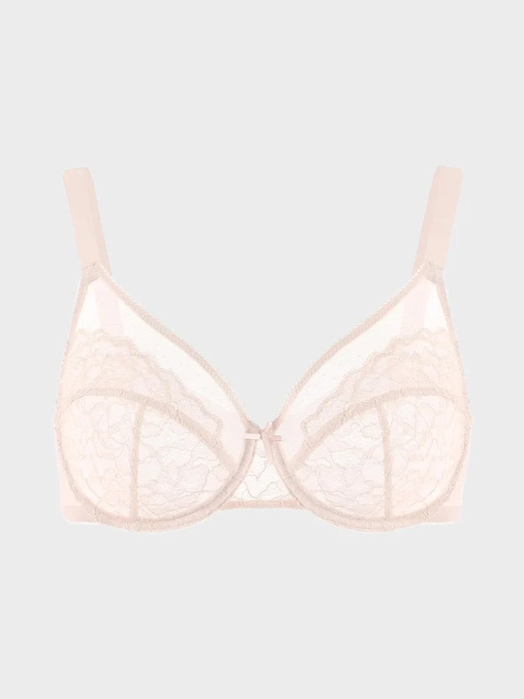 Soutien-gorge minimiseur en dentelle couvrant – maintien, galbe et effet lissant