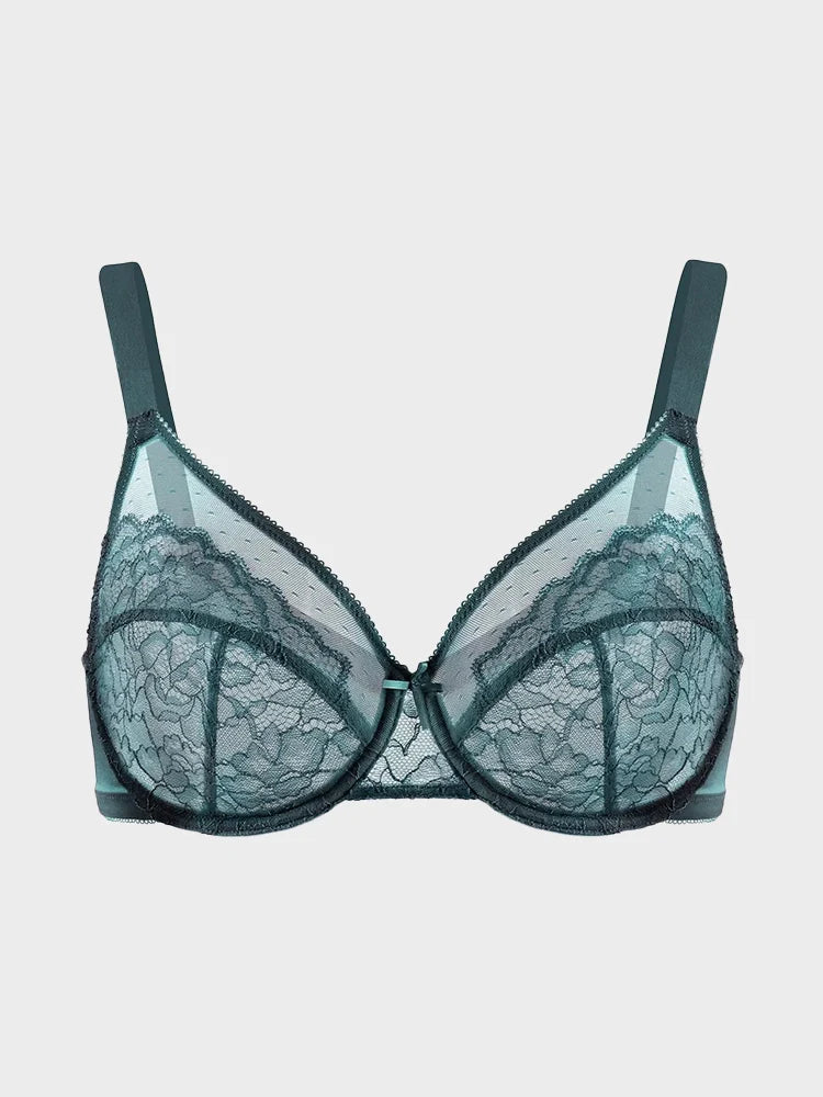 Soutien-gorge minimiseur en dentelle couvrant – maintien, galbe et effet lissant