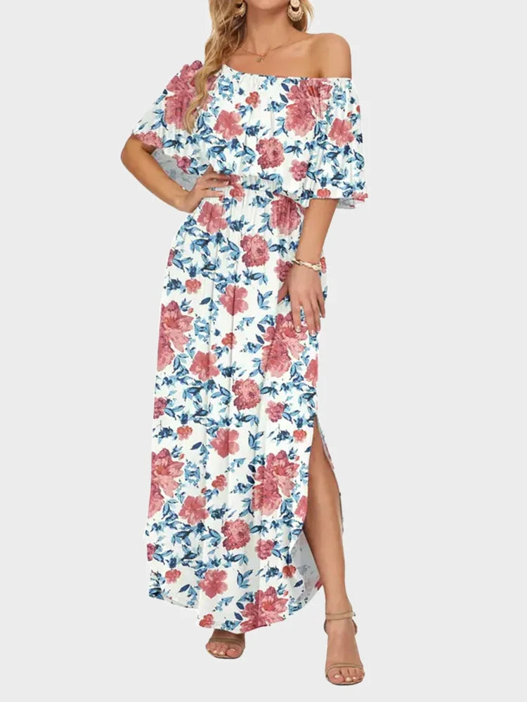 Robe longue épaules dénudées grande taille