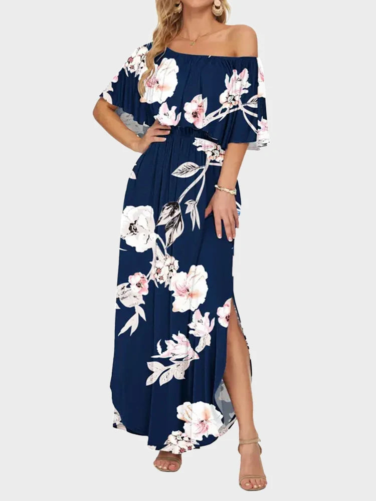 Robe longue épaules dénudées grande taille