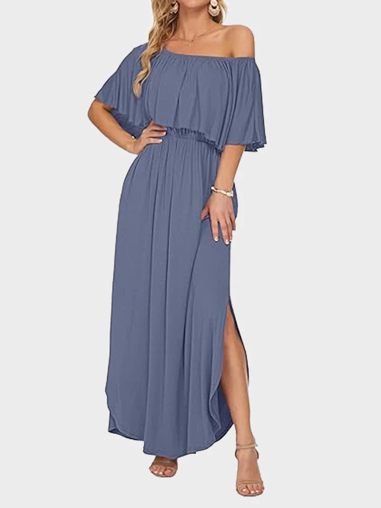 Robe longue épaules dénudées grande taille