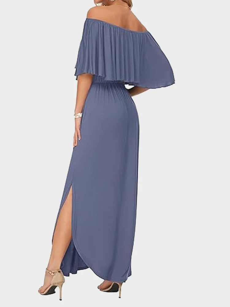 Robe longue épaules dénudées grande taille