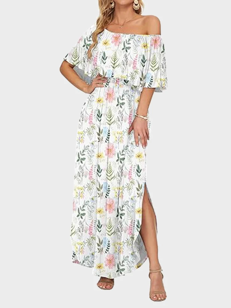 Robe longue épaules dénudées grande taille