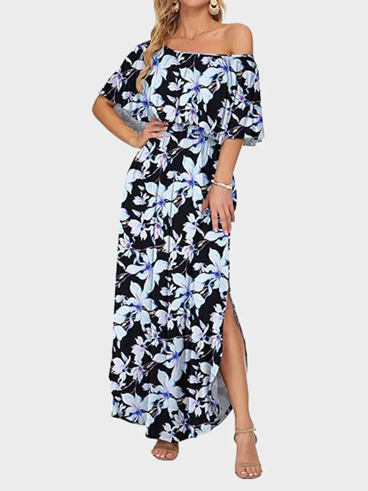 Robe longue épaules dénudées grande taille