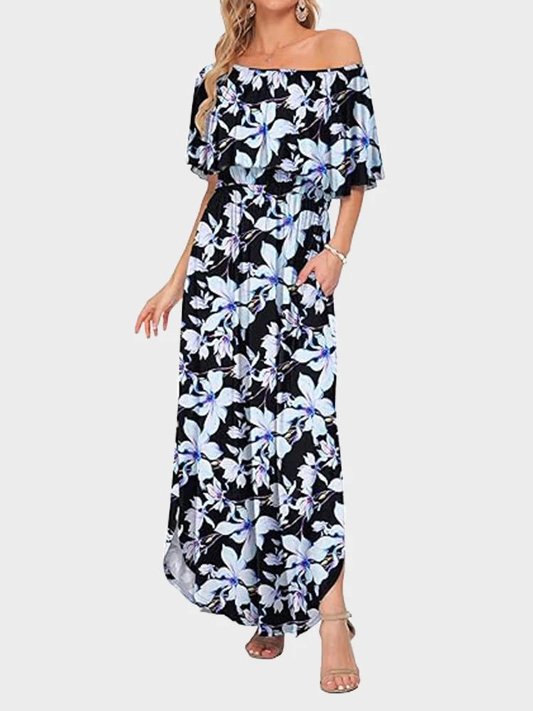 Robe longue épaules dénudées grande taille