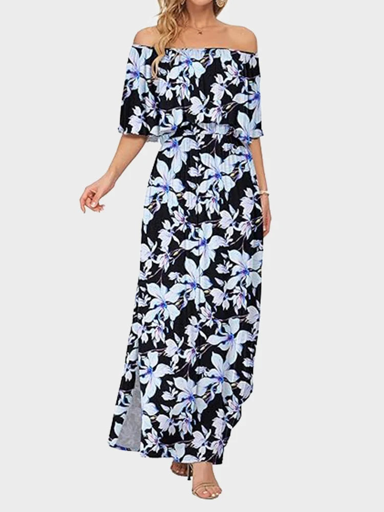 Robe longue épaules dénudées grande taille