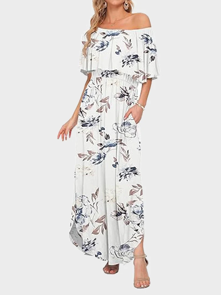 Robe longue épaules dénudées grande taille