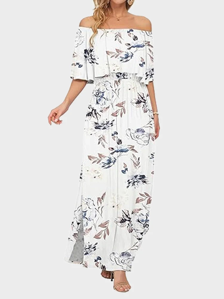 Robe longue épaules dénudées grande taille