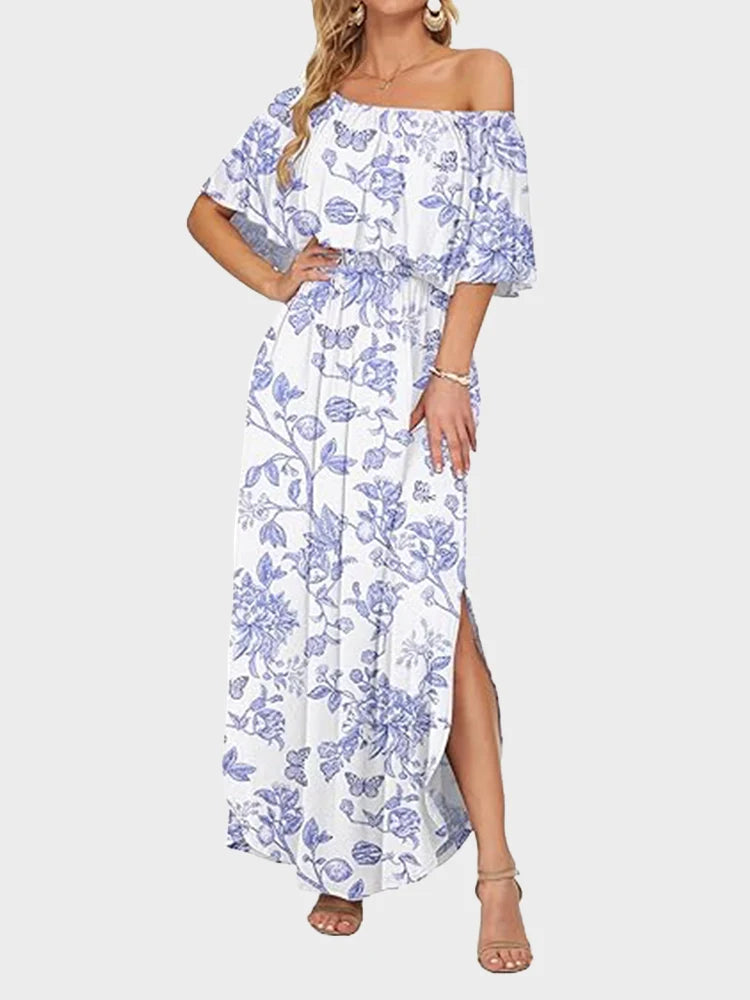 Robe longue épaules dénudées grande taille
