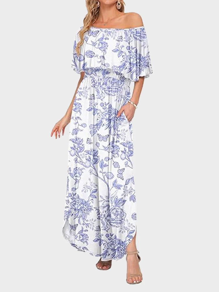 Robe longue épaules dénudées grande taille