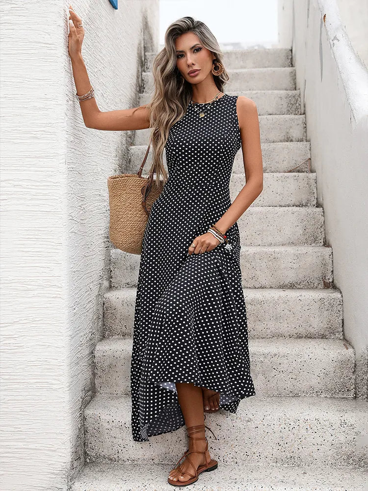 Robe dos nu à pois esprit vintage français