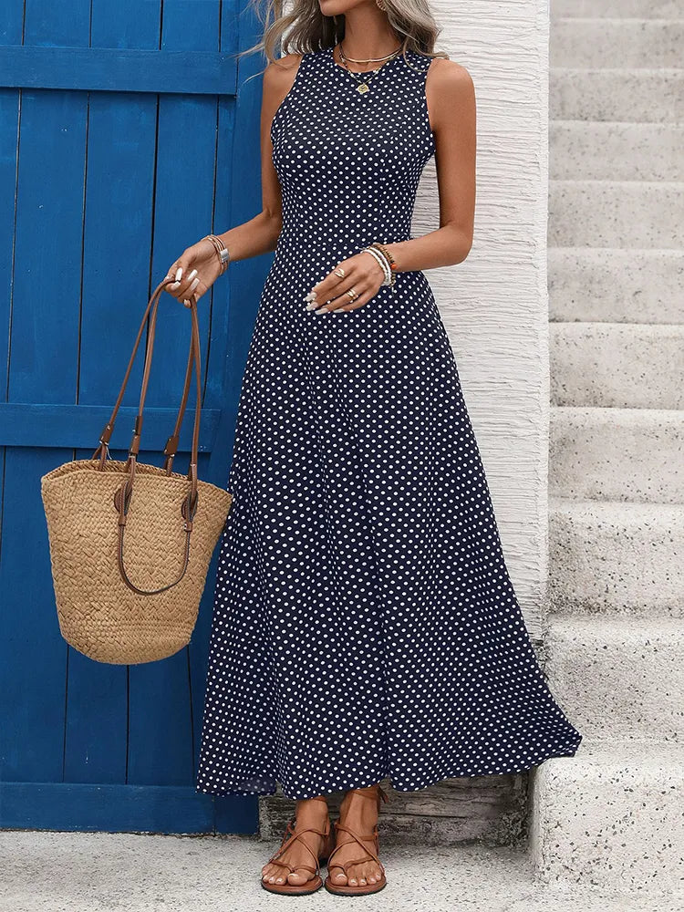 Robe dos nu à pois esprit vintage français