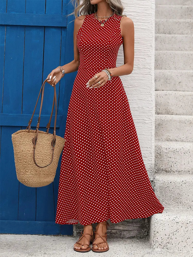 Robe dos nu à pois esprit vintage français