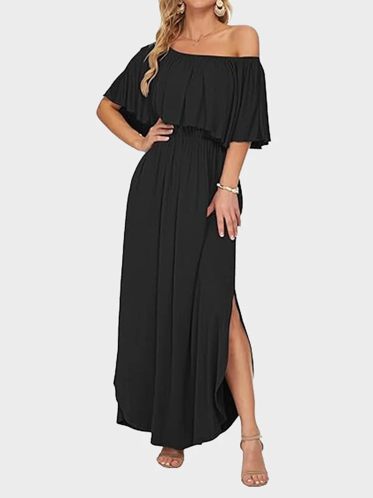 Robe longue épaules dénudées grande taille