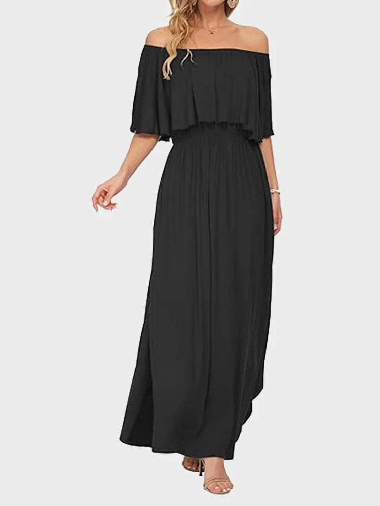 Robe longue épaules dénudées grande taille