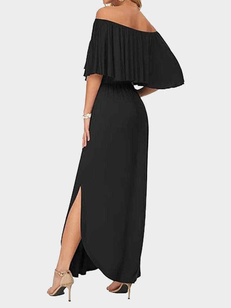 Robe longue épaules dénudées grande taille