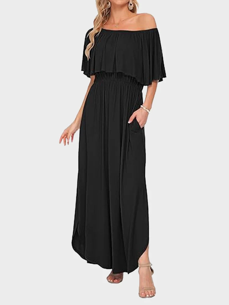 Robe longue épaules dénudées grande taille