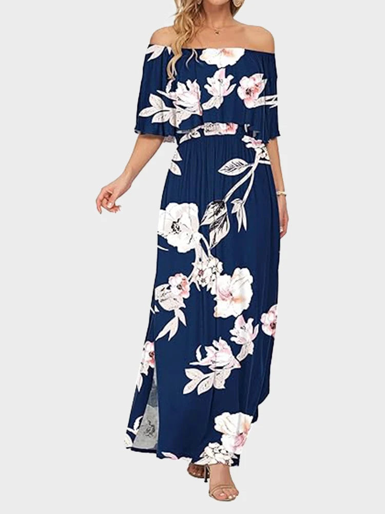 Robe longue épaules dénudées grande taille
